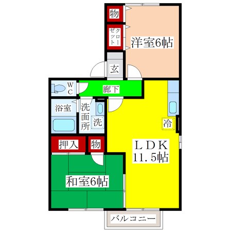 矢加部駅 徒歩10分 2階の物件間取画像